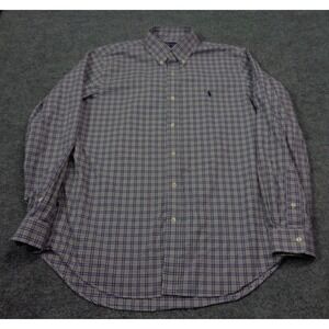 Ralph Lauren Performance Shirt Mens L Classic Fit Blue Long Sleeve Button Down